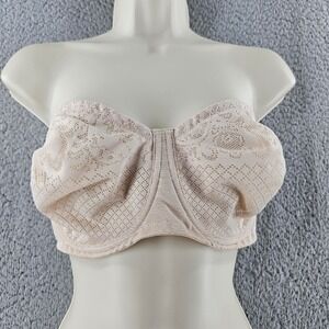Wacoal Bra Women 38DD Beige Visual Effects Strapless Minimizer Undrerwire 854310